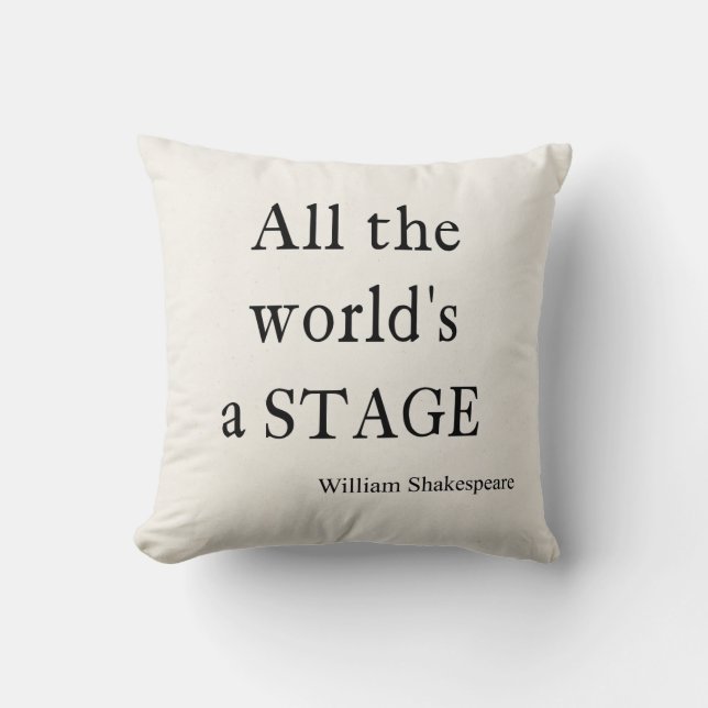 Coussin La citation de Shakespeare tout le monde est des (Recto)