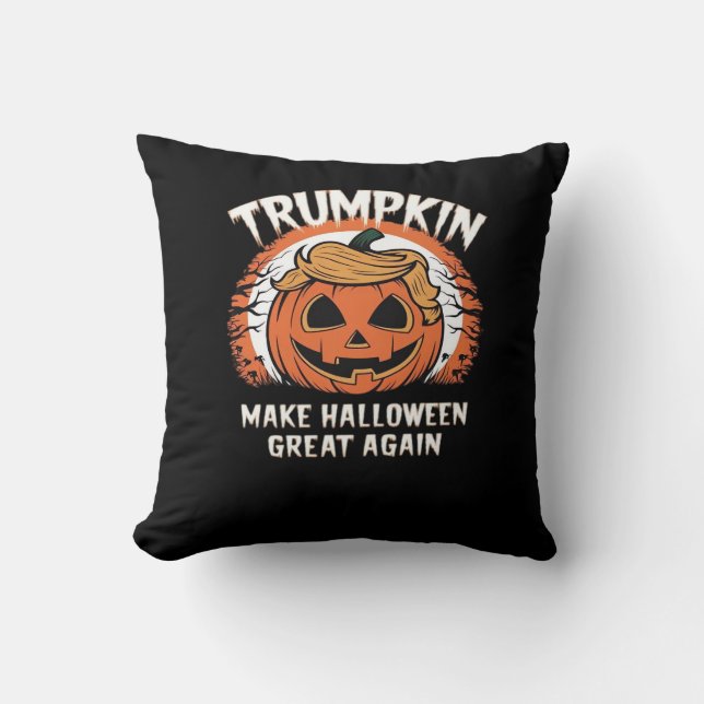 Coussin La citrouille rend l'Halloween super encore drôle (Recto)