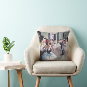 Coussin La Classe de Danse par Edgar Degas, Art de Ballet