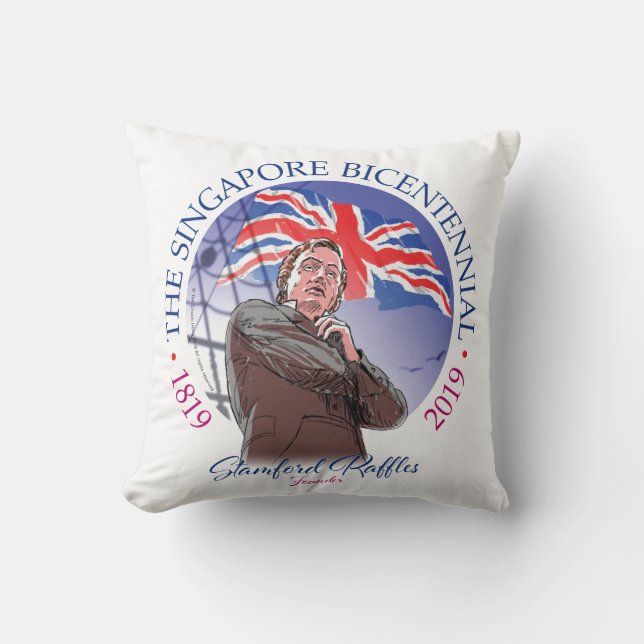 Coussin La Collection du Bicentenaire de Singapour (Recto)