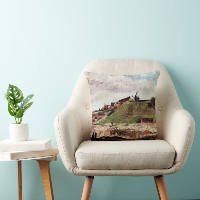 Coussin La colline de Montmartre avec carrière par Vincent (Chaise)