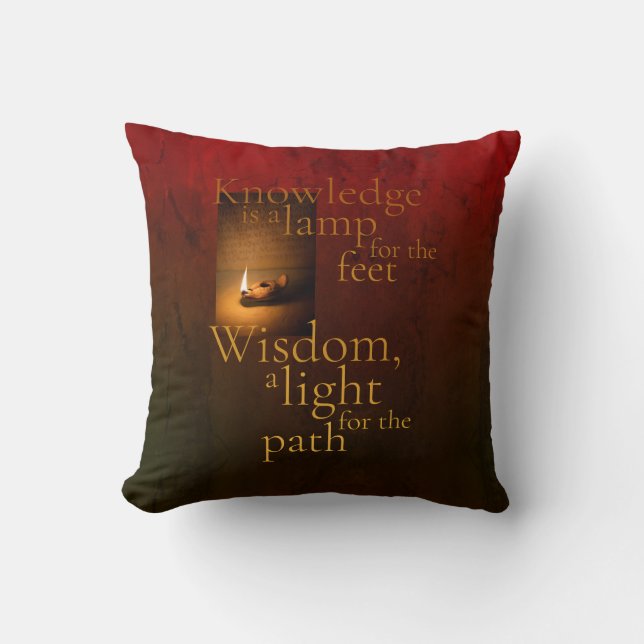 Coussin La connaissance est une lampe (Recto)