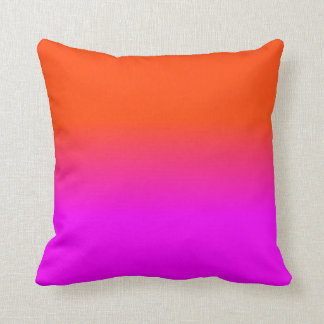 Coussin La couleur au néon d'ombre d'Ombre d'orange et de