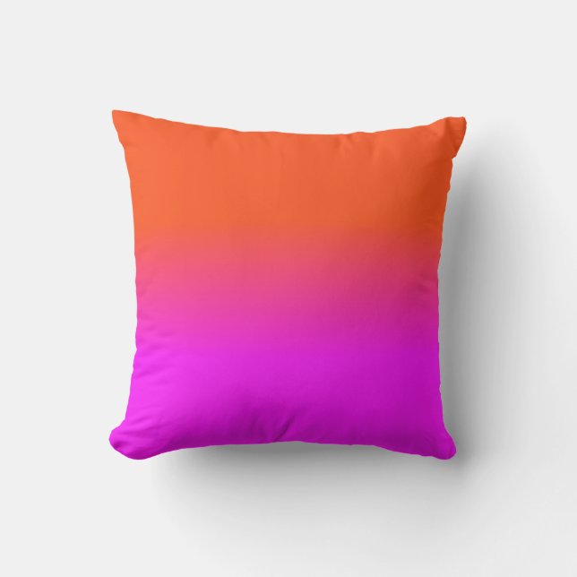 Coussin La couleur au néon d'ombre d'Ombre d'orange et de (Recto)