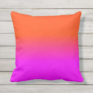 Coussin La couleur au néon d'ombre d'Ombre d'orange et de