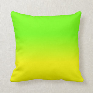 Coussin La couleur jaune verte et au néon au néon d'ombre