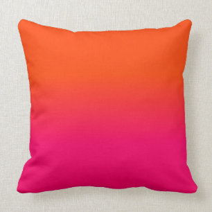Coussin La couleur rose orange et au néon au néon d'ombre