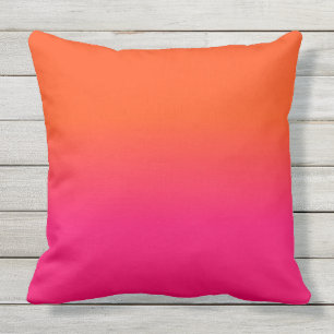 Coussin La couleur rose orange et au néon au néon d'ombre