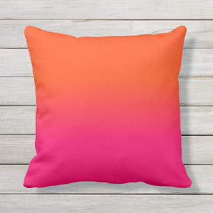 Coussin La couleur rose orange et au néon au néon d'ombre