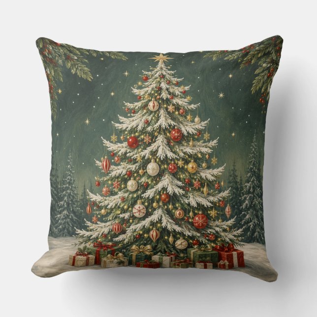 Coussin La Couronne de la Forêt Hivernale (Recto)