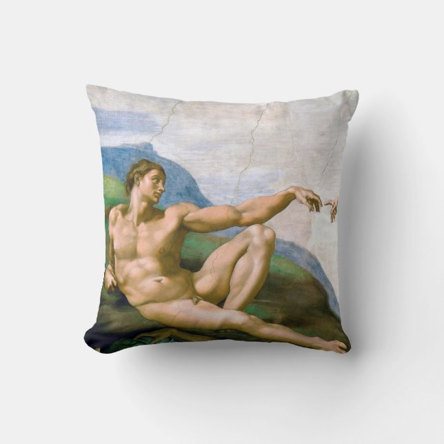Coussin La création d'Adam, Michel-Ange, 1508-1512 (Recto)