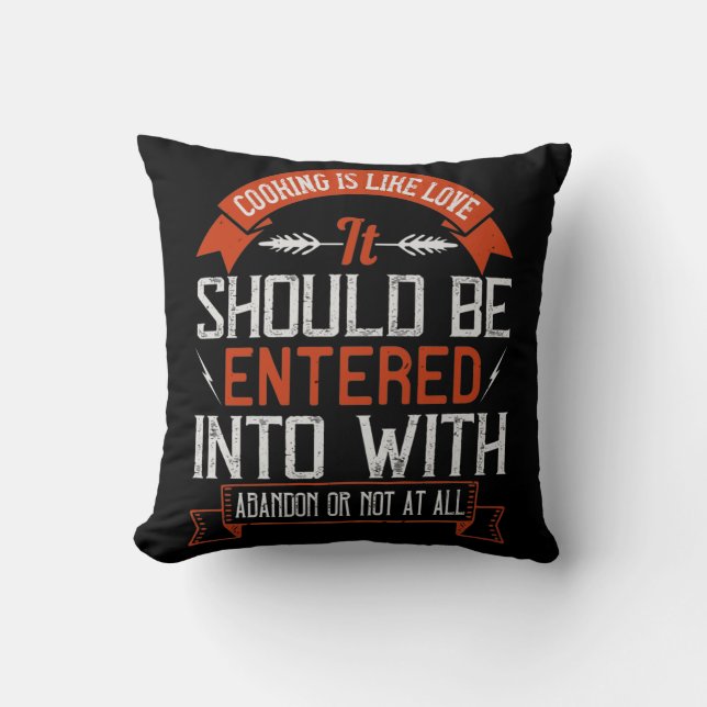 Coussin La cuisine, c'est comme l'amour (Recto)