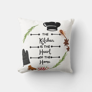 Coussin La cuisine est le cœur de la maison Chapeau de che