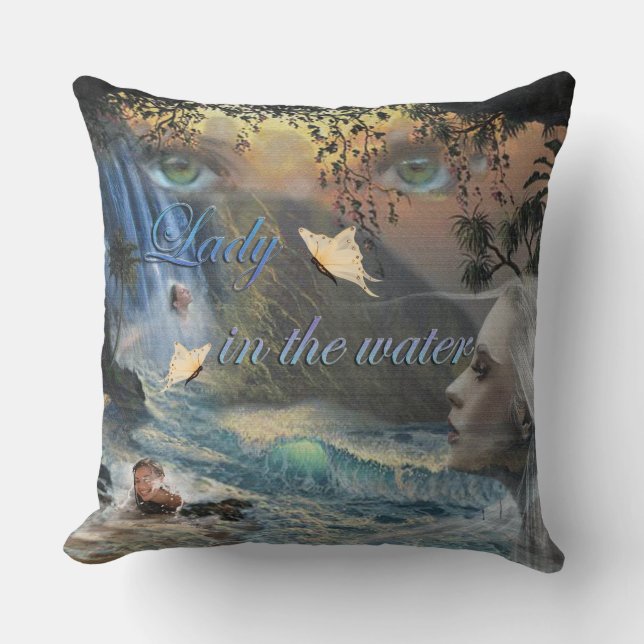 Coussin La dame dans l'eau (Recto)