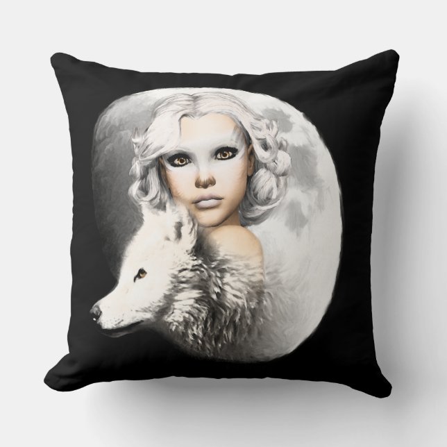 Coussin La Dame de la Lune (Recto)