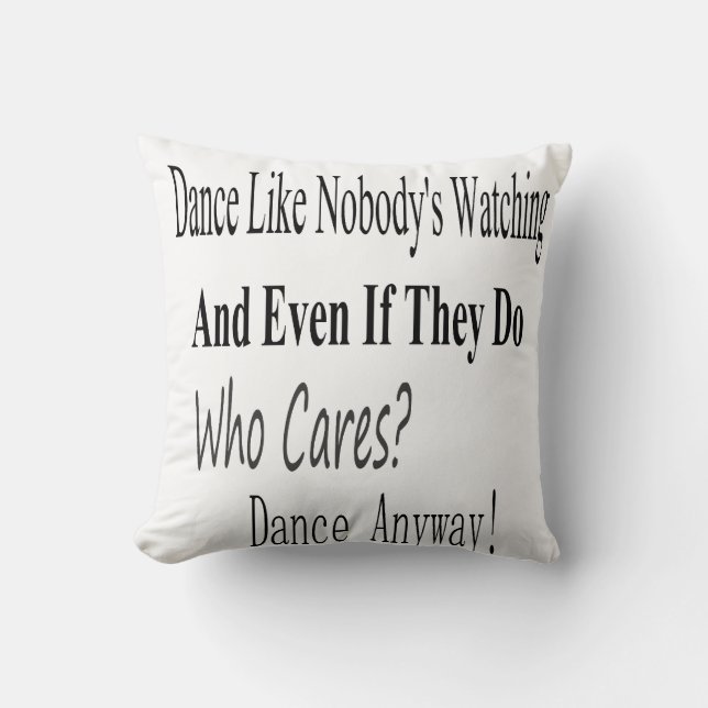 Coussin La danse aiment personne qui observe (Recto)