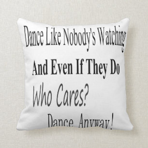 Coussin La danse aiment personne qui observe