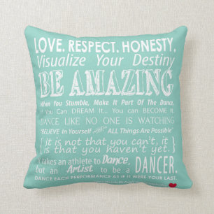 Coussin La danse inspirée de Carrie cite l'Aqua d'oreille