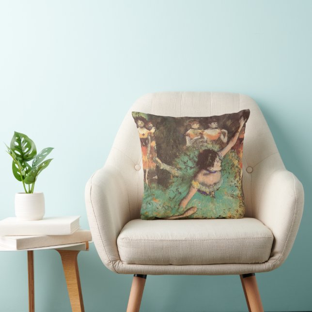 Coussin La danseuse verte d'Edgar Degas, Ballet Vintage (Chaise)