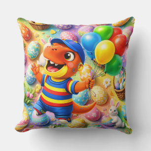 Coussin La décoration de Pâques dinosaure pour chambre d'e