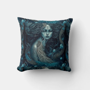 Coussin La déesse bleue Mermaid Girl Glam