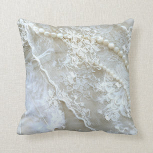 Coussin La dentelle imprimée perle le carreau décoratif