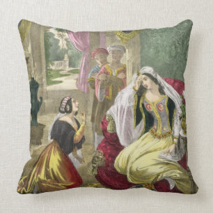 Coussin La domestique hébreue captive qui a attendu sur