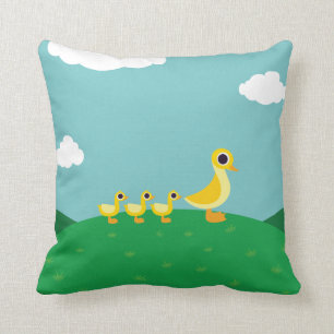 Coussin La famille de canard