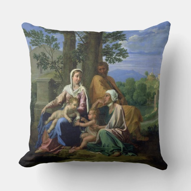 Coussin La famille sainte avec des solides solubles. John, (Recto)