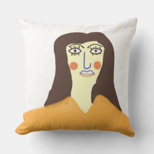 Coussin la femme art abstrait