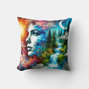 Coussin La femme comme terre : l'incarnation de la nature