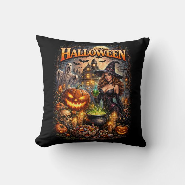 Coussin La fête nocturne de la sorcière (Recto)