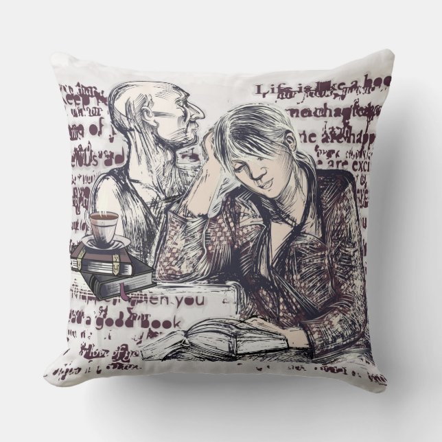 Coussin La fille lisant un livre (Recto)