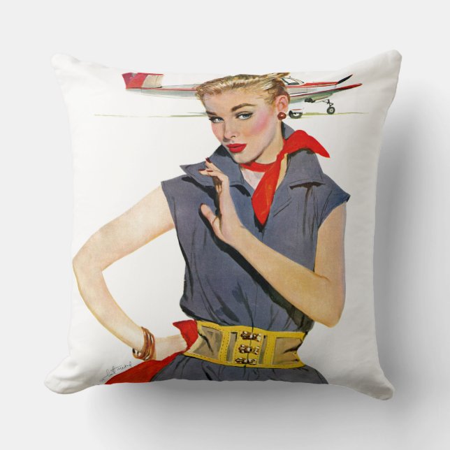 Coussin La fille qui a volé des avions (Recto)