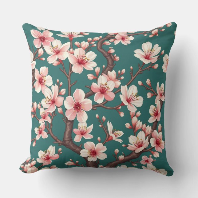 Coussin La floraison du Sakura japonais (Recto)