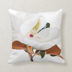 Coussin La floraison florale des Magnolias blancs aux fleu