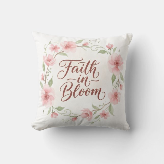 Coussin La foi en fleurs (Recto)