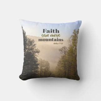 Coussin La foi peut déplacer les montagnes