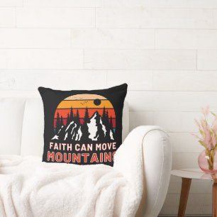 Coussin La foi peut déplacer les montagnes Bible