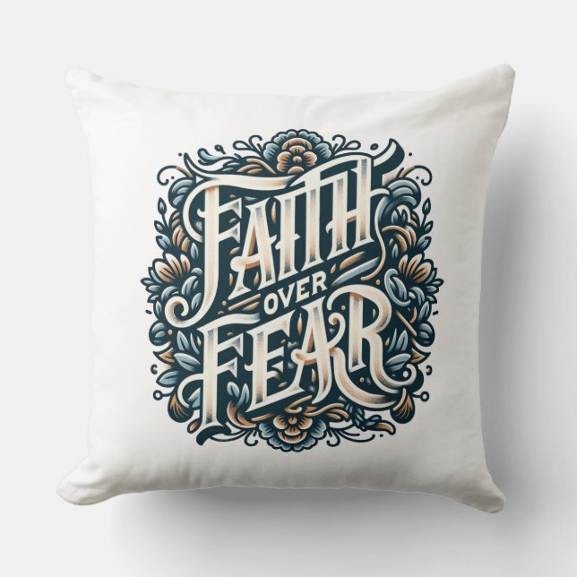 Coussin La foi sur la peur (Recto)
