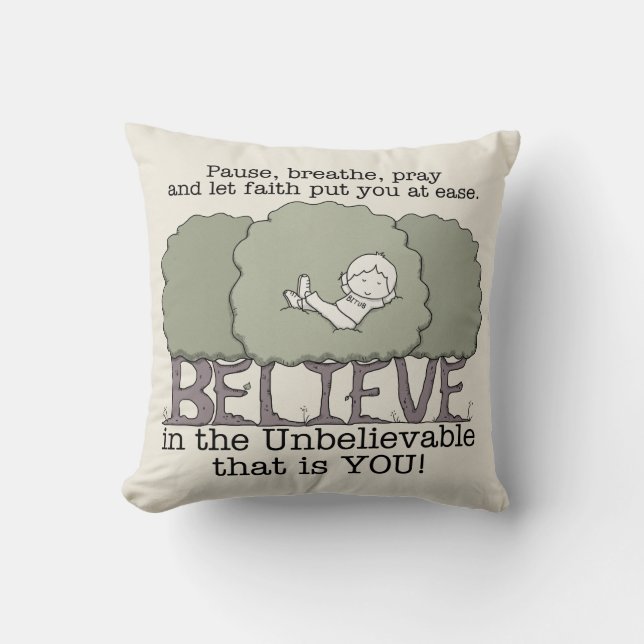 Coussin La foi vous met à l'aise (Recto)