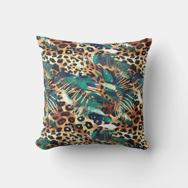 Coussin La Fourrure des animaux Safari Motif Exotic Modern (Recto)