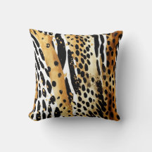 La fourrure des animaux Safari Motif Gold et Black