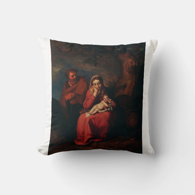 Coussin La Fuite en Égypte par Abraham Bloemaert  (Recto)