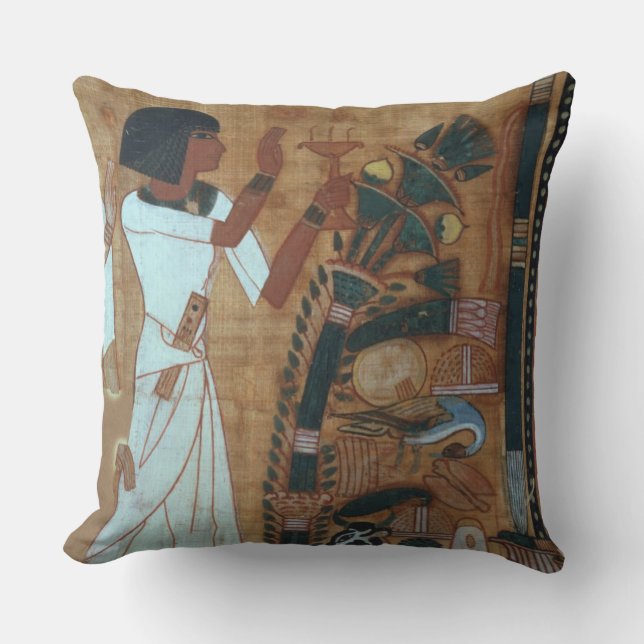 Coussin La fumigation d'Osiris, page du livre du Th (Recto)