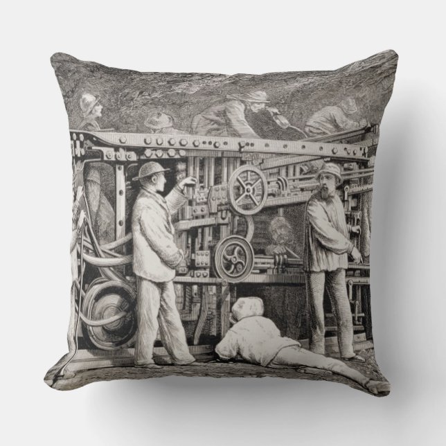 Coussin La galerie avancée du côté français du lundi (Recto)