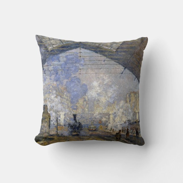 Coussin La gare Saint-Lazare, Monet (Recto)