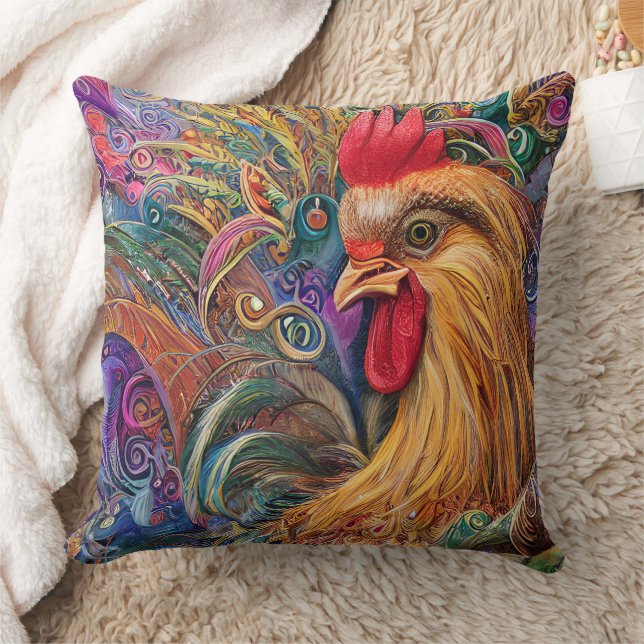 Coussin La gloriosité inépuisable d'un coq (Couverture)