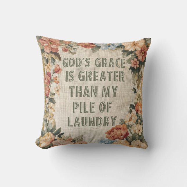 Coussin La grâce de Dieu est plus grande que ma peau de le (Recto)