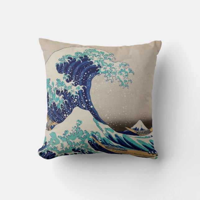 Coussin La grande vague au large de Kanagawa Boîtier japon (Recto)